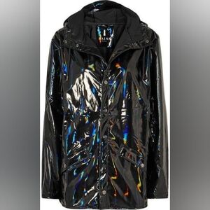 Rains Black Reflective Jacket